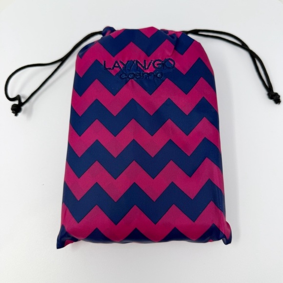Lay-n-Go Cosmo Plus Chevron Drawstring Cosmetic Bag 21” Travel makeup organizer - Picture 2 of 7